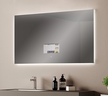 Promemoria caldo nello specchio ovale retroilluminato