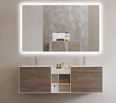 Software per specchio intelligente Fitbathmirror-----specchio touch intelligente rotondo retroilluminato per il bagno